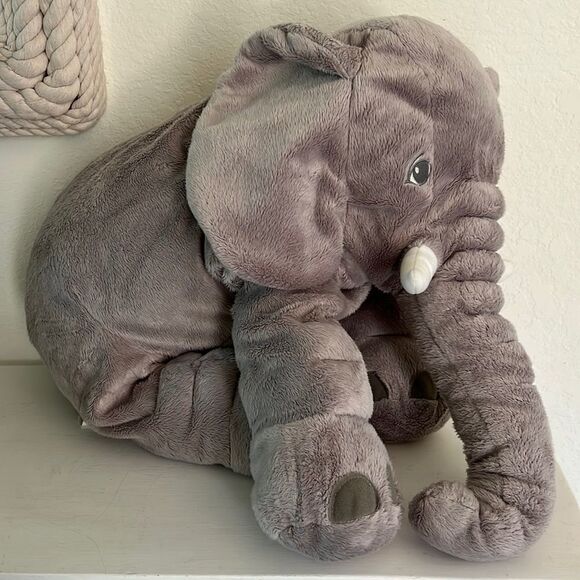 Ikea Big Stuffed Elephant Plush Animal - Picture 1 of 3